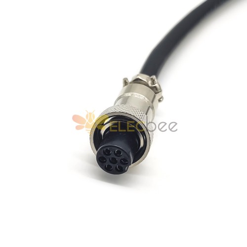 GX12 7 Pin weibliche Seaviation Kabel IP67 wasserdichte Luftstecker mit 1M Verlängerungskabel 10pcs