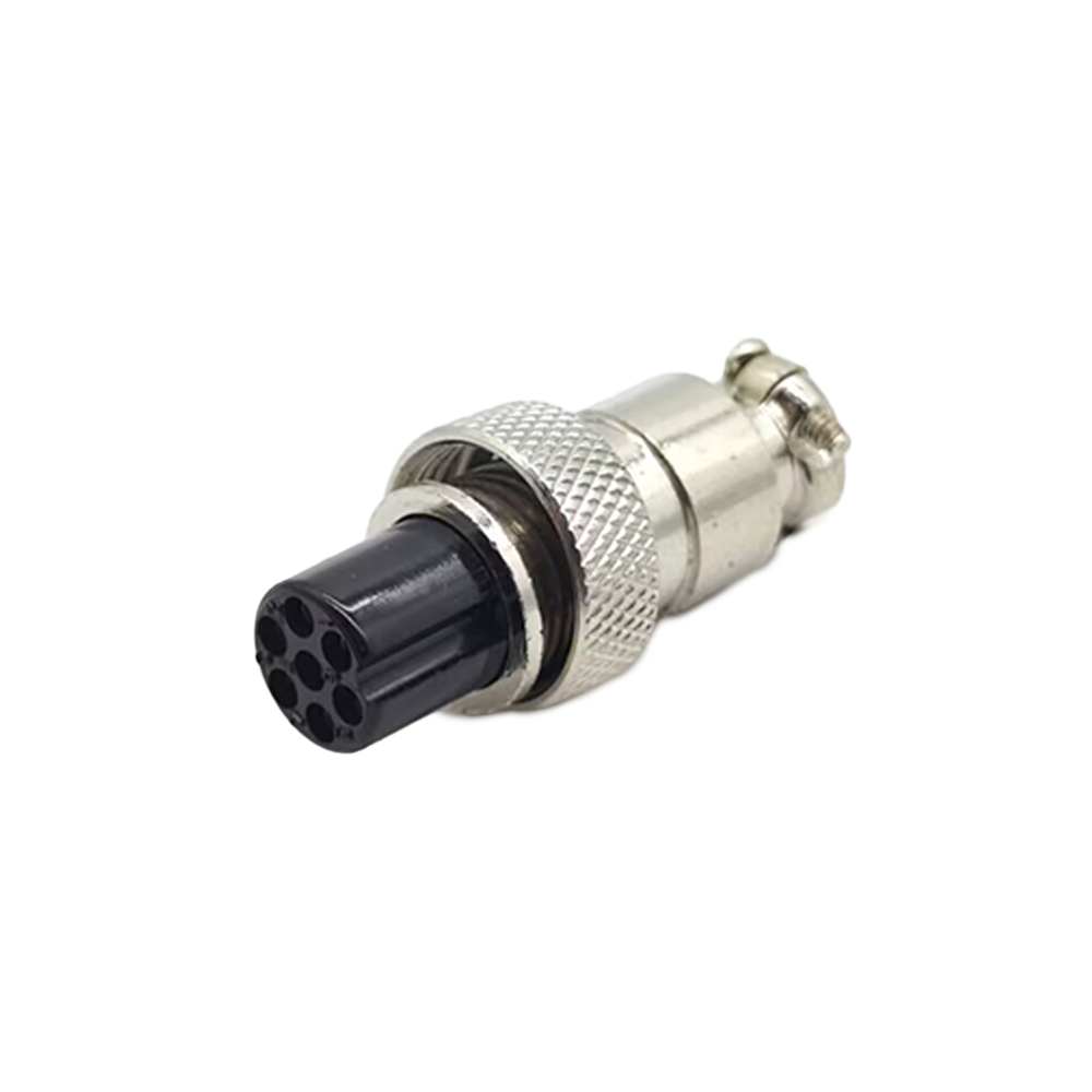 GX12 Aviation  connector  female 7pin Straightcable line Solder Type IP65 whaterproof connector