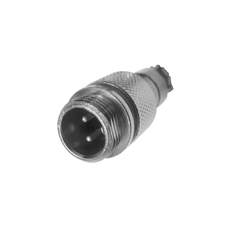 Reverse GX12 Aviation  connector  male 2pin StraightButt-Joint Type Solder Type IP65 whaterproof connector