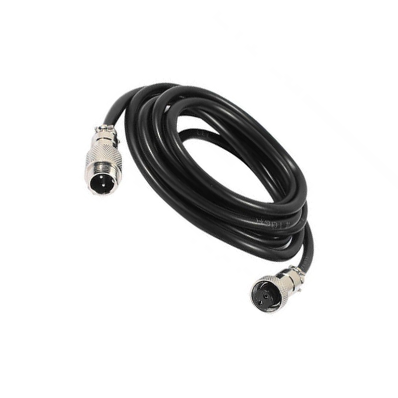 GX12 Aviation Connector  2pin  straight   Male  to Straight  Female Butt-Joint Type with  1M Cable