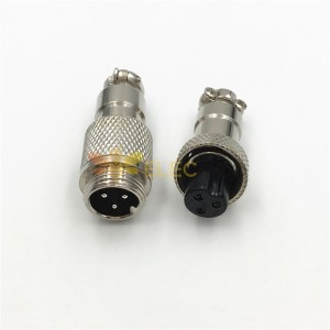 Мужская женщина Plugs 3 Pin GX12 Приклад Совместный разъем прямой кабель Plug 5sets