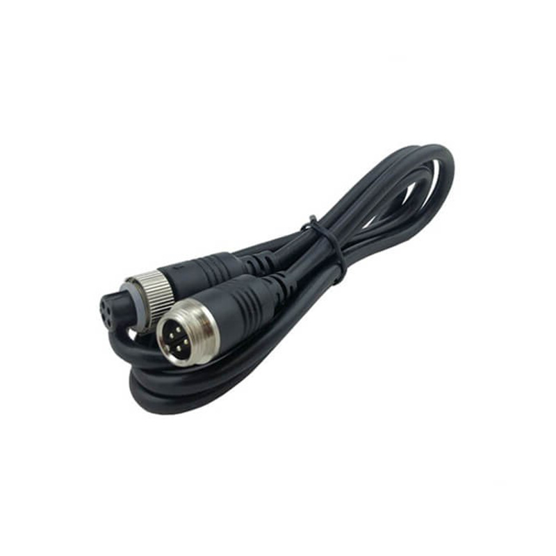 GX12 Aviation Connector  4pin  straight   Male  to straight  Female  with  1M Cable