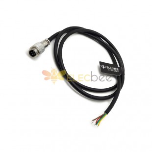 GX12 Aviation Connector Butt-Joint Type 6pin  straight   Male with  1M Cable