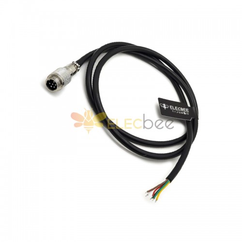 GX12 Aviation Connector Butt-Joint Type 6pin  straight   Male with  1M Cable