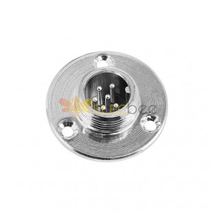 GX12 Aviation socket  male 6pin straightflange Solder Type IP67 whaterproof connector