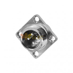 GX12 Aviation socket  male 4pin straightflange Solder Type IP67 whaterproof connector