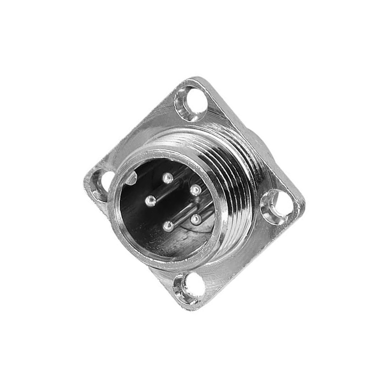 GX12 Aviation  connector  male 5pin StraightFlange Solder Type IP65 whaterproof connector