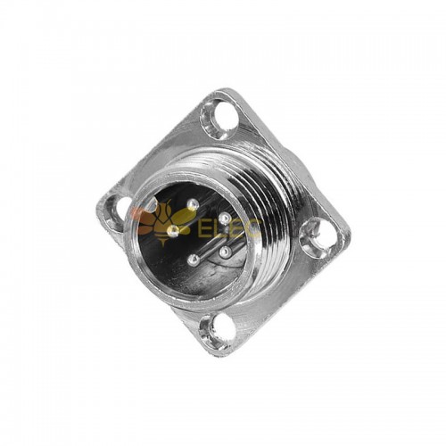 GX12 Aviation  connector  male 5pin StraightFlange Solder Type IP65 whaterproof connector