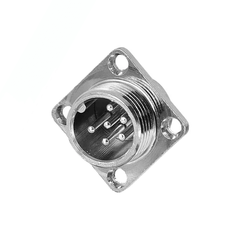 GX12 Aviation  connector  male 6pin StraightFlange Solder Type IP65 whaterproof connector