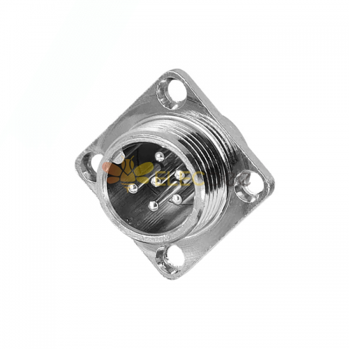 GX12 Aviation  connector  male 6pin StraightFlange Solder Type IP65 whaterproof connector