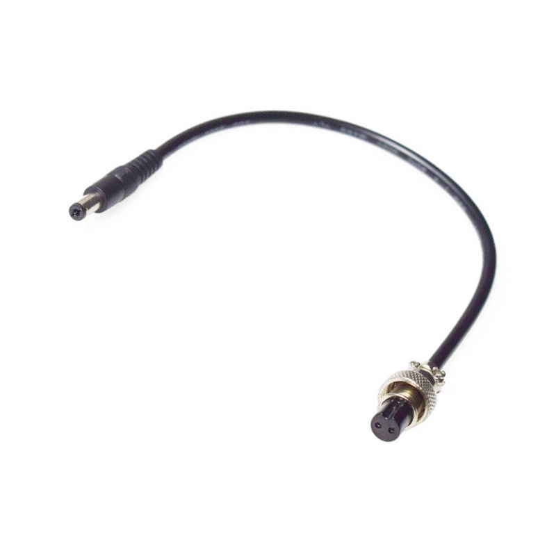 GX12 Aviation Connector  2pin  straight   Male  to DC straight  Female  with  1M Cable 