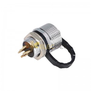 GX12 Aviation  connector  male 4pin StraightPanel mount Solder Type IP65 whaterproof connector