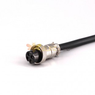 GX12航空插頭帶線4芯 母頭連接器 2米線纜連接器