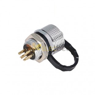 GX12 Aviation  connector  male 6pin StraightPanel mount Solder Type IP65 whaterproof connector