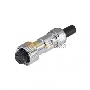 GX12 Aviation  connector  female 2pin Straightcable line Solder Type IP65 whaterproof connector