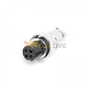 GX12 Aviation  connector  female 4pin Straightcable line Solder Type IP65 whaterproof connector