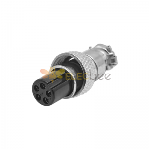 GX12 Aviation  connector  female 5pin Straightcable line Solder Type IP65 whaterproof connector