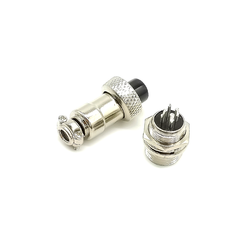 GX12 Aviation  connector  Male and Female (one Pair) 4pin StraightPanel mount Solder Type IP65 whaterproof connector