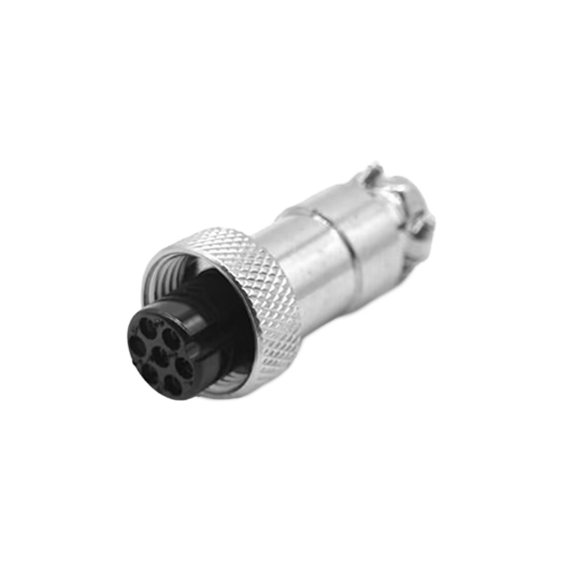 GX12 Aviation  connector  female 7pin Straightcable line Solder Type IP65 whaterproof connector