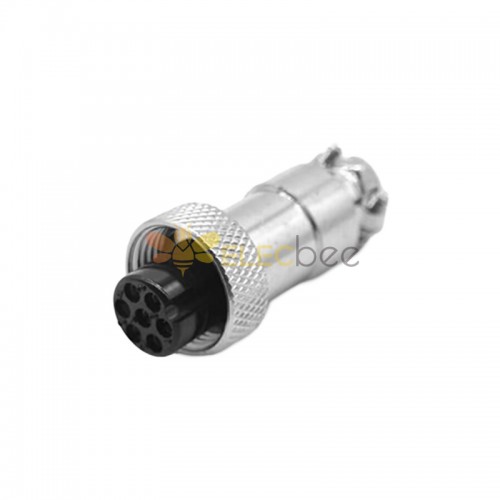 GX12 Aviation  connector  female 7pin Straightcable line Solder Type IP65 whaterproof connector