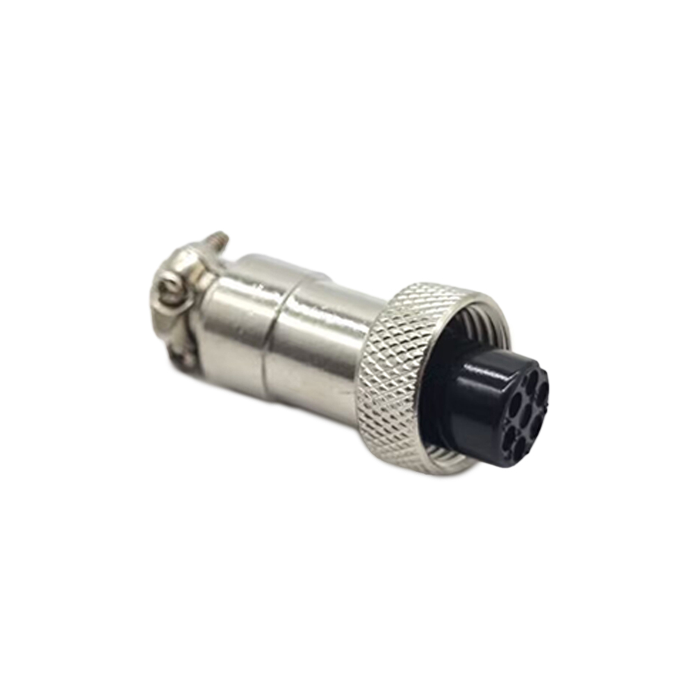 GX12 Aviation  connector  female 7pin Straightcable line Solder Type IP65 whaterproof connector