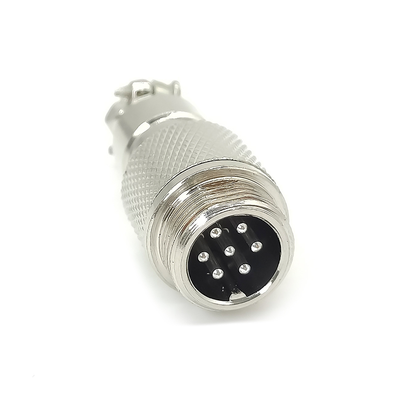 GX12 Aviation  connector  male 7pin StraightButt-Joint Type Solder Type IP65 whaterproof connector