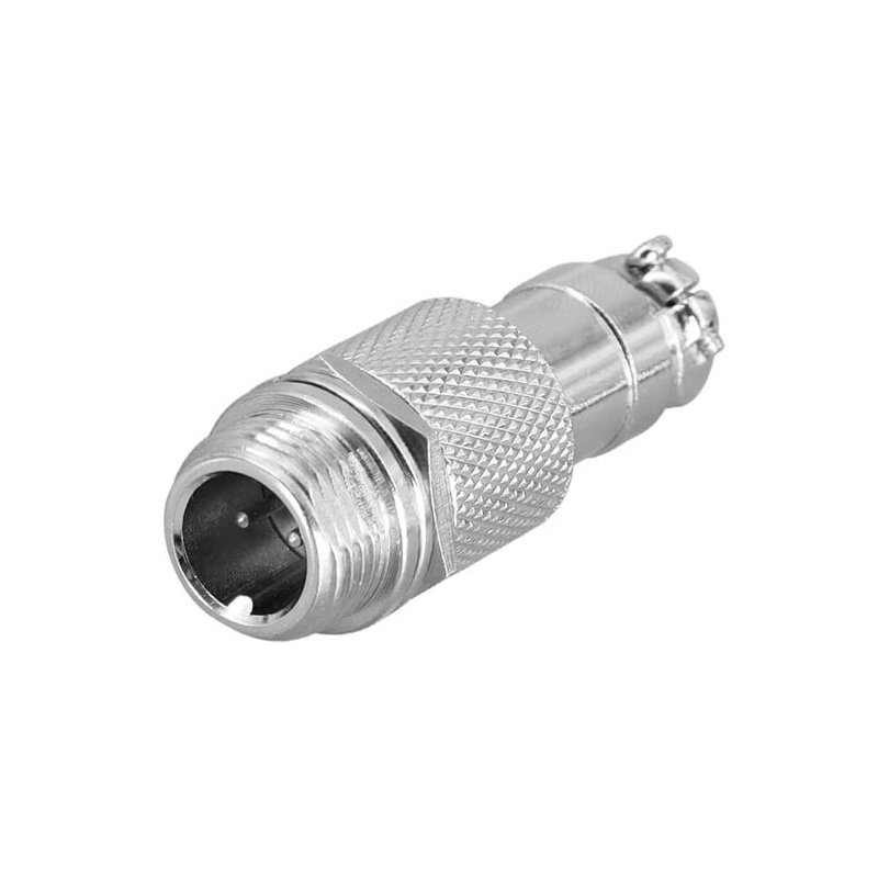 GX12 Aviation  connector  male 2pin StraightButt-Joint Type Solder Type IP65 whaterproof connector