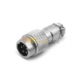 GX12 Aviation Plug  male 5pin straightButt-Joint Type Solder Type IP67 whaterproof connector