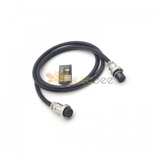 10pcs GX16 Aviation Connector  7pin  straight   Female  to straight  Female Butt-Joint Type with  1M Cable Butt-Joint Type