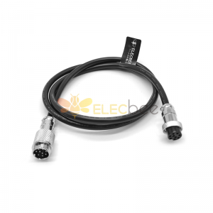 GX16 Aviation Connector  9pin  straight   Male  to straight  Female  with  1M Cable