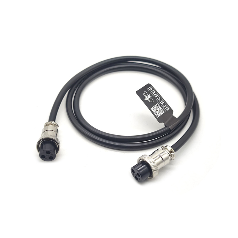 GX16 Aviation Connector  3pin  straight   Female  to straight  Female  with  1M Cable