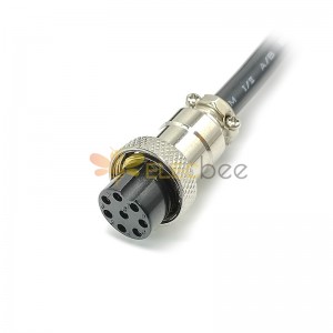 GX16 Aviation Connector  8pin  straight   Female  to straight  Female  with  1M Cable