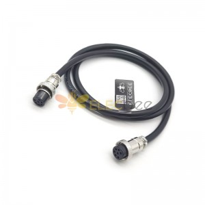 GX16 Aviation Connector  7pin  straight   Female  to straight  Female  with  1M Cable