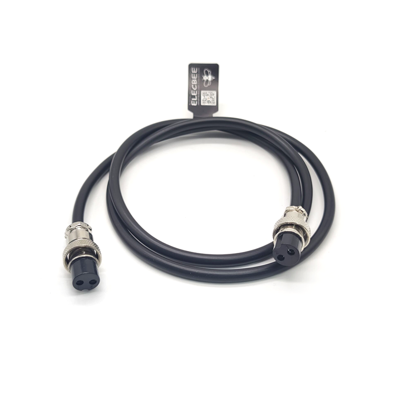 GX16 Aviation Connector  2pin  straight   Female  to straight  Female  with  1M Cable