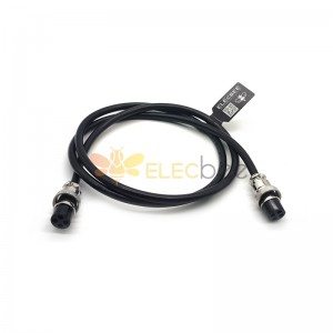 GX16 Aviation Connector  4pin  straight   Female  to straight  Female  with  1M Cable