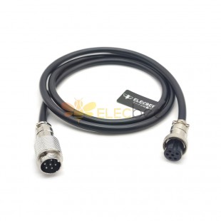 GX16 Aviation Socket Conector Plug Cable 6 Pin Male/Female Head Aviação Plug Cable 1M