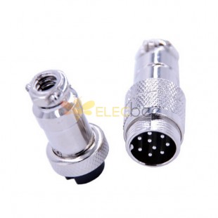 GX16 Câble 9 Pin Connector Round Straight Male Female Metal Plug