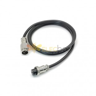 GX16 Aviation Connector  2pin  straight   Male  to straight  Female  with  1M Cable