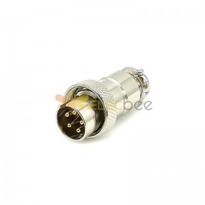 Reverse GX16 Aviation connector  male 5pin StraightPanel mount Solder Type IP65 whaterproof connector