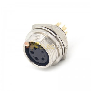 Reverse GX16 Aviation connector  female 5pin StraightPanel mount Solder Type IP65 whaterproof connector