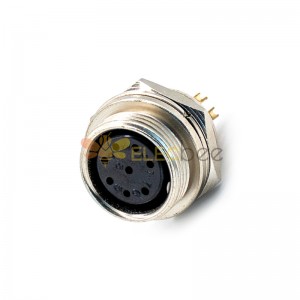 Reverse GX16 Aviation connector  female 8pin StraightPanel mount Solder Type IP65 whaterproof connector