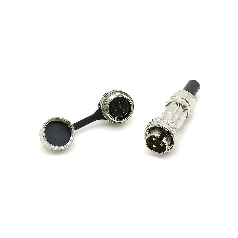 Reverse GX16 Aviation connector  Male and Female (one Pair) 3pin Straightpanel mount Solder Type IP65 whaterproof connector