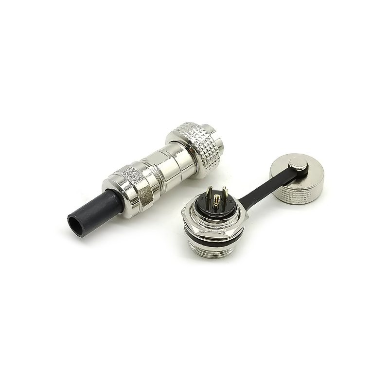 Reverse GX16 Aviation connector  Male and Female (one Pair) 3pin Straightpanel mount Solder Type IP65 whaterproof connector