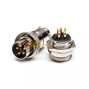 Reverse GX16 Aviation connector  Male and Female (one Pair) 5pin StraightPanel mount Solder Type IP65 whaterproof connector