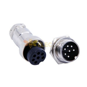 10pcs 7 Pin GX16 Conector Circular Straight Male Socket e Plug Feminino