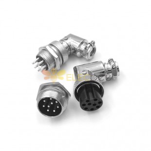 10sets GX16 Aviation connector  Male and Female (one Pair) 9pin StraightPanel mount Solder Type IP65 whaterproof connector