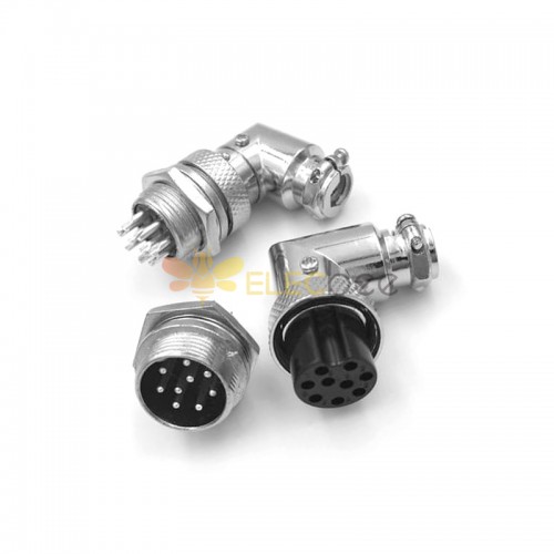 10sets GX16 Aviation connector  Male and Female (one Pair) 9pin StraightPanel mount Solder Type IP65 whaterproof connector