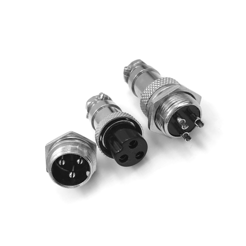 10sets GX16 Aviation connector  Male and Female (one Pair) 3pin StraightPanel mount Solder Type IP65 whaterproof connector