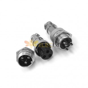 10sets GX16 Aviation connector  Male and Female (one Pair) 3pin StraightPanel mount Solder Type IP65 whaterproof connector