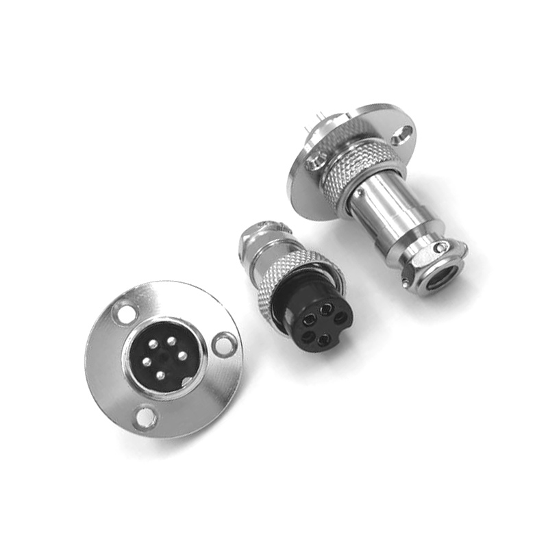 10sets GX16 Aviation connector  Male and Female (one Pair) 5pin StraightFlange Solder Type IP65 whaterproof connector